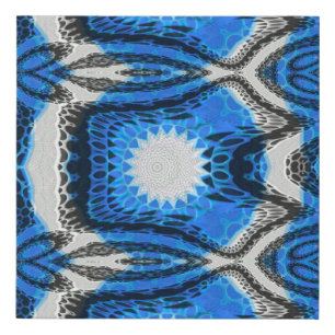 Atomic Blue Faux Canvas Print
