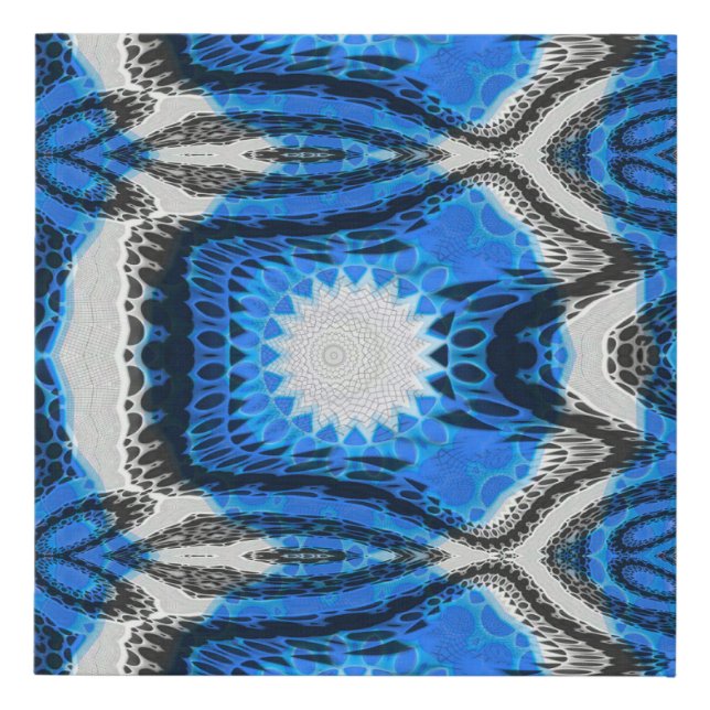 Atomic Blue Faux Canvas Print (Front)