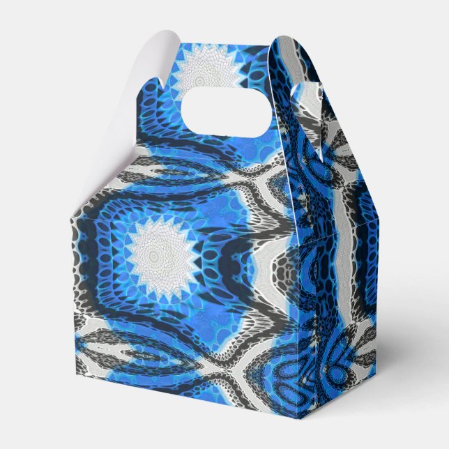 Atomic Blue Favor Boxes (Front Side)