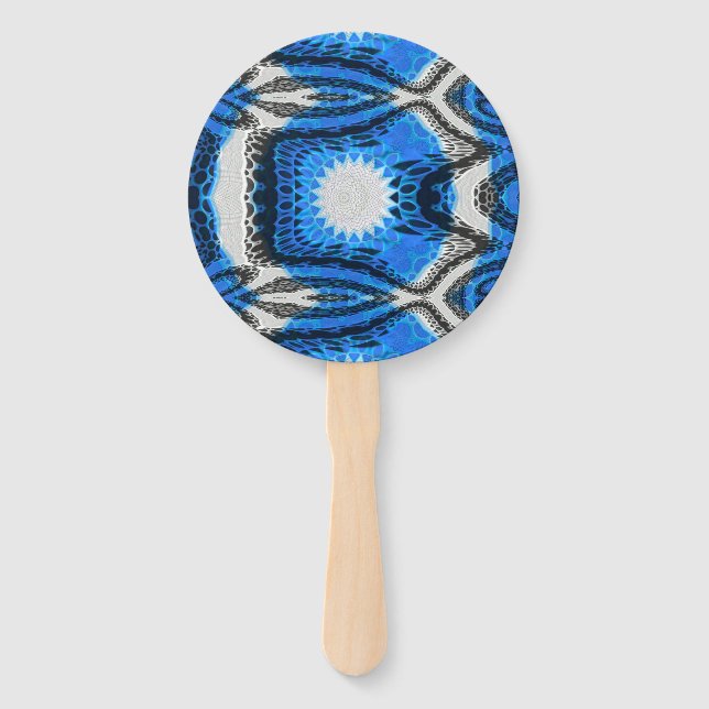 Atomic Blue Hand Fan (Front)
