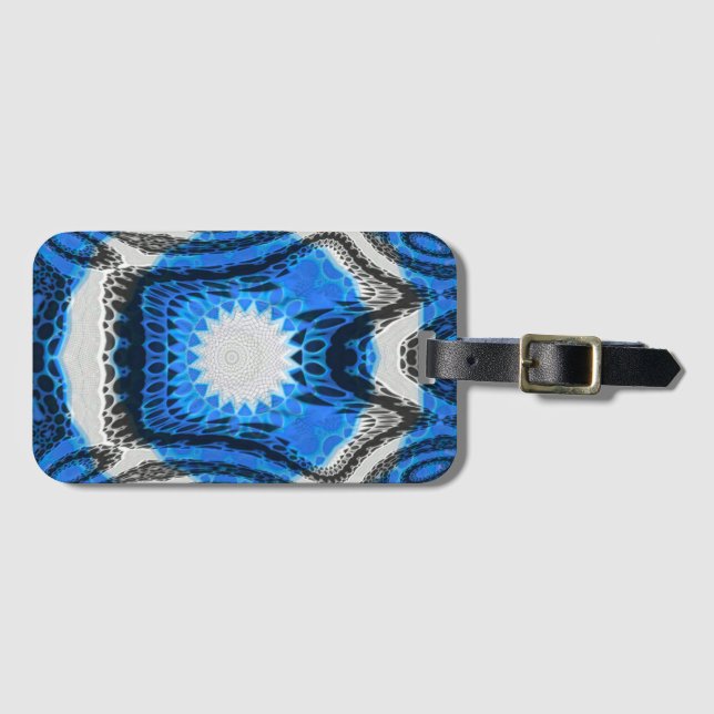 Atomic Blue Luggage Tag (Front Horizontal)