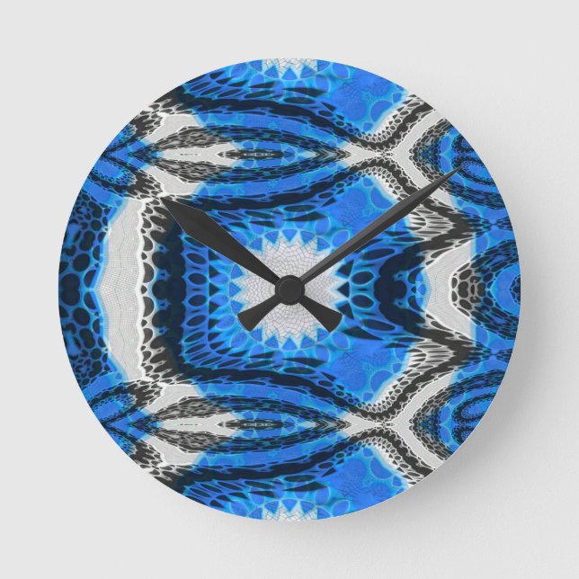 Atomic Blue Round Clock (Front)
