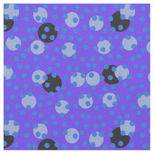 Atomic Blueberry - Retro Polka Dot Dream   Fabric
