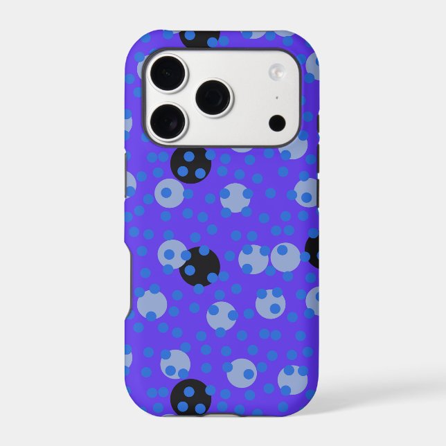 Atomic Blueberry - Retro Polka Dot Dream   iPhone Case (Back)