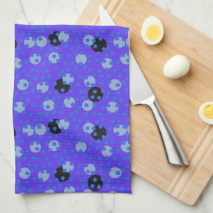 Atomic Blueberry - Retro Polka Dot Dream Kitchen Towel