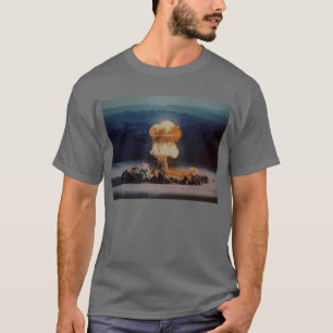 Atomic Bomb Blast, Blue with Lightning Bolt T-Shirt