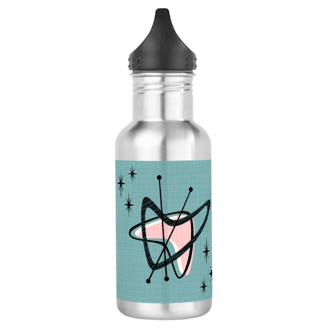 Atomic Boomerangs and Starbursts ©studioxtine Stainless Steel Water Bottle (Left)