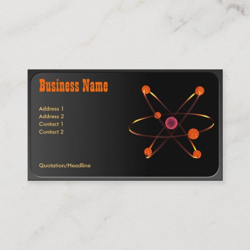 Customizable Atomic Business Card
