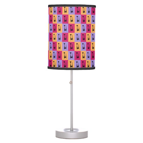 Atomic Cat 1 Grid in Melon Pink Purple Lamp Shade