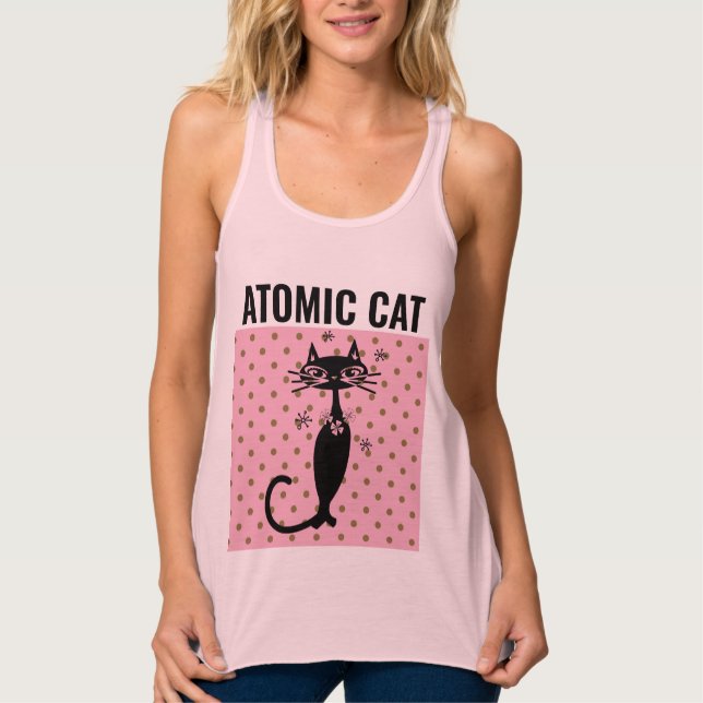 ATOMIC CAT RETRO 1950's T-SHIRTS (Front)