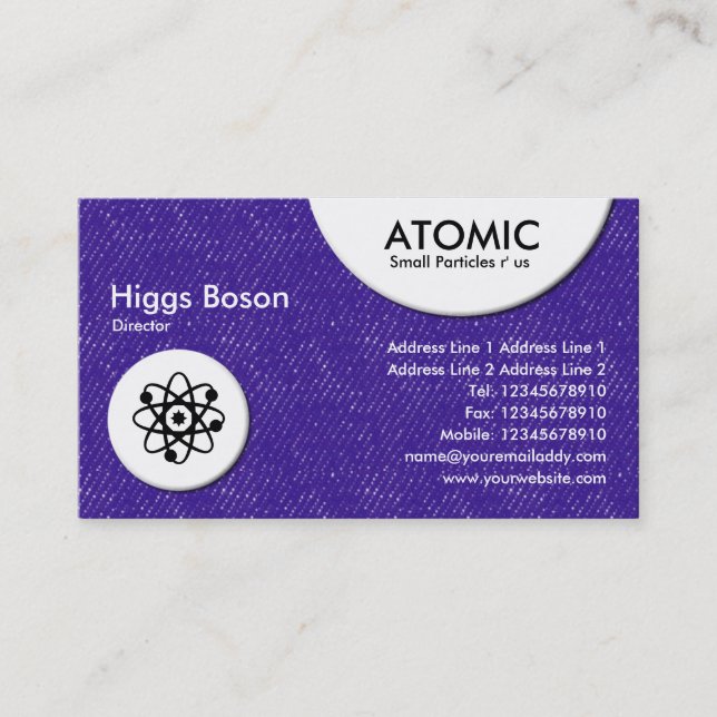 Atomic Circles - Indigo Denim Business Card (Front)