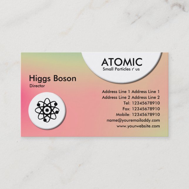 Atomic Circles - Soft Gradients Business Card (Front)