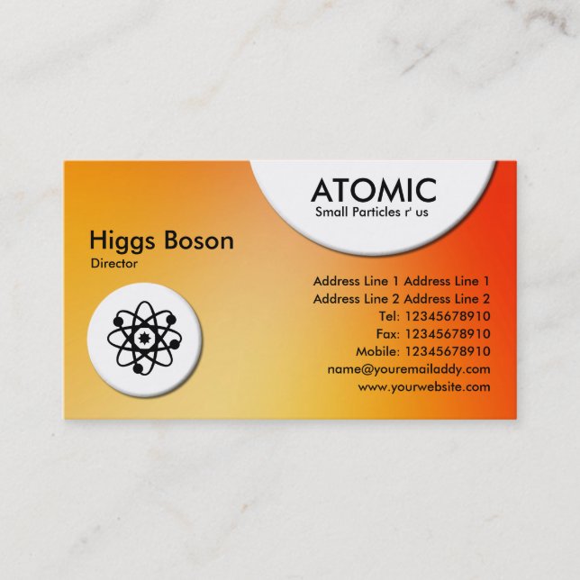 Atomic Circles - Soft Gradients Business Card (Front)