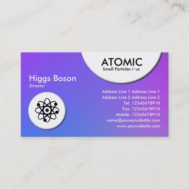 Atomic Circles - Soft Gradients Business Card (Front)