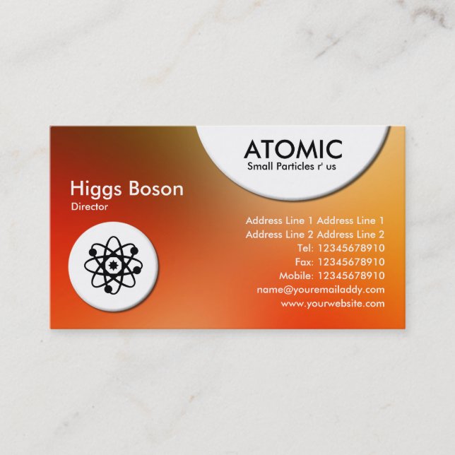 Atomic Circles - Soft Gradients Business Card (Front)