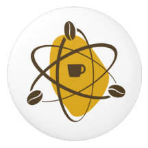 Atomic Coffee Beans in Gold Drawer Pulls