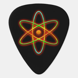 Atomic concept. guitar pick