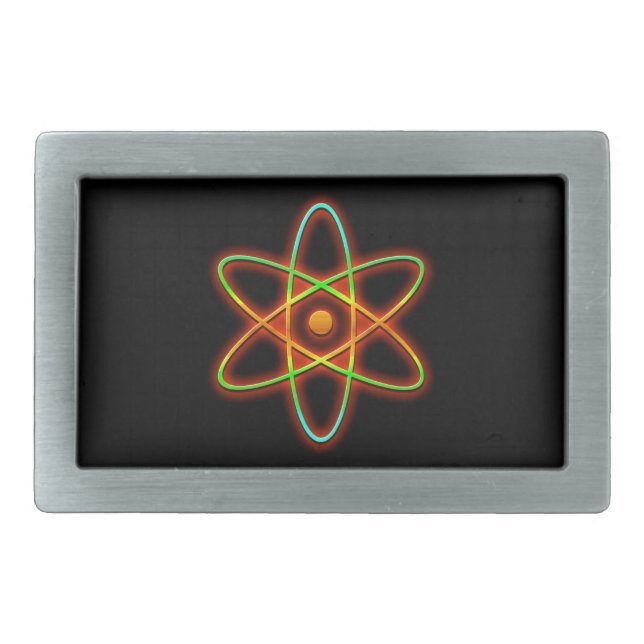 Atomic concept. rectangular belt buckle (Front)