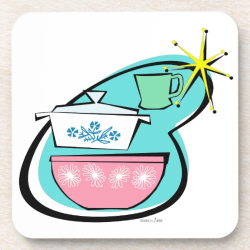 Atomic Cookware Design Hard Plastic Coaster