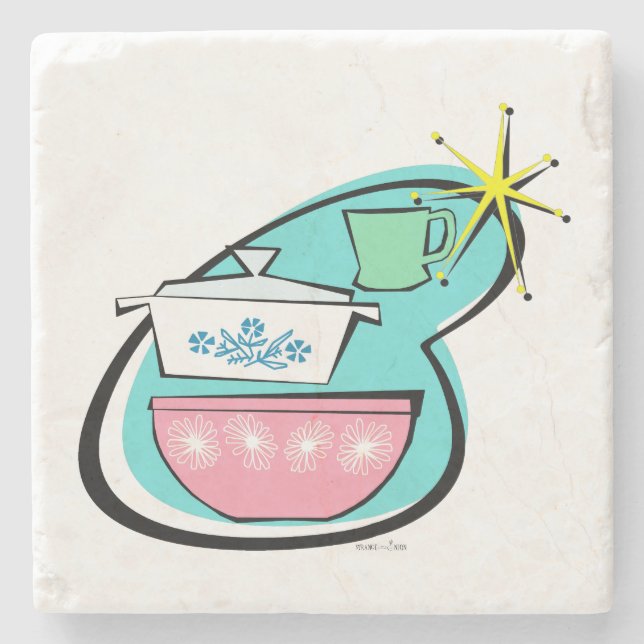 Atomic Cookware Design Stone Coaster (Front)