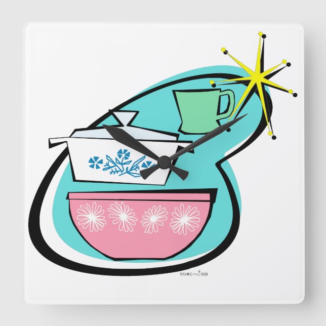 Atomic Cookware Design Wall Clock (Front)