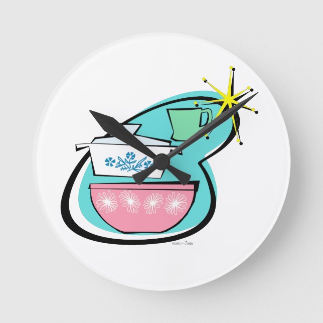 Atomic Cookware Design Wall Clock (Front)