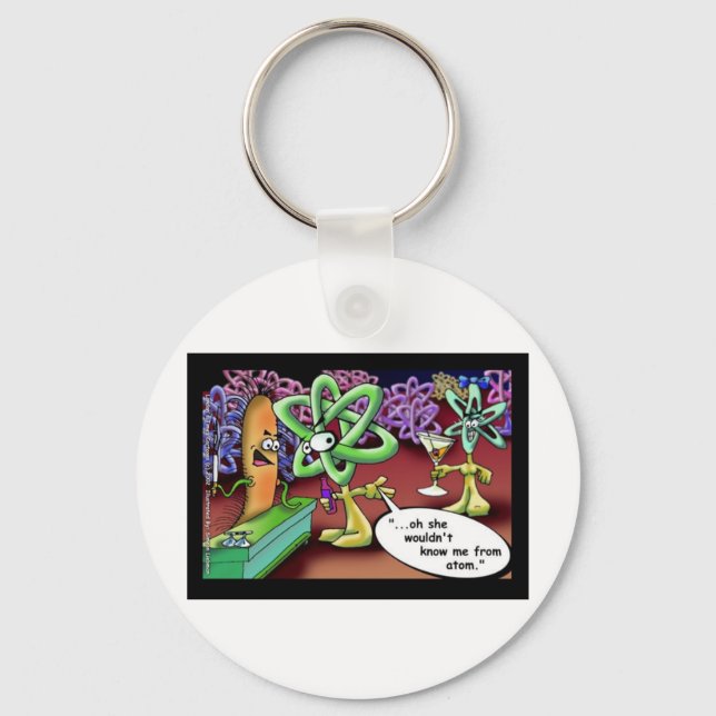 Atomic Dating Funny Offbeat Cartoon Tees & Gifts Keychain (Front)