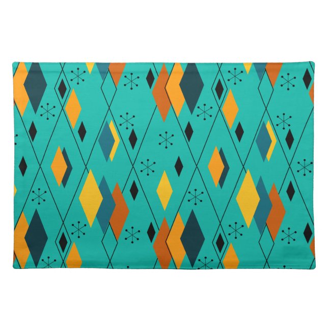 Atomic Diamonds  Cloth Placemat (Front)