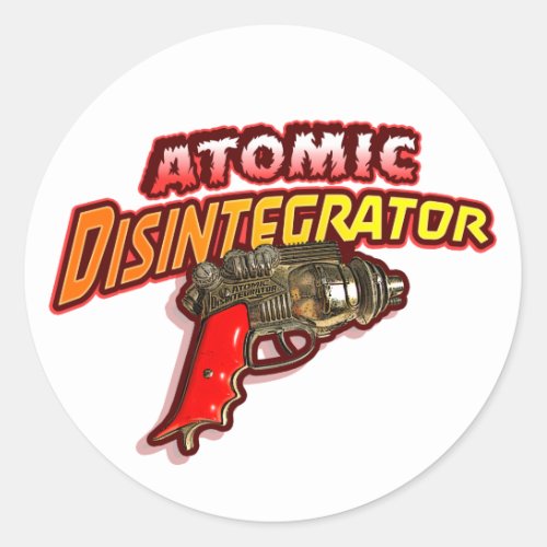 Atomic Disintegrator Classic Round Sticker