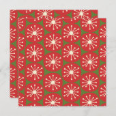 Atomic Dots Midcentury Modern Retro Red and Green (Front/Back)