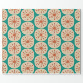 Retro Red and Turquoise Jumbo Dots Wrapping Paper