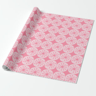 Atomic Dots Retro Midcentury Mod Pattern in Pink Wrapping Paper