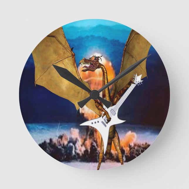 Atomic Dragon Round Clock (Front)