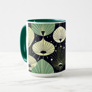 Atomic Drops Blue White Green  Mug