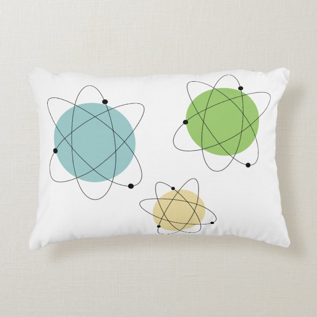 Atomic Elements Mid Century Modern Accent Pillow (Front)