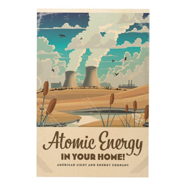 Atomic Energy Commercial  Wood Wall Art (Front)