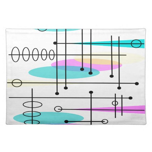Atomic Era Abstract Colors and Design Placemat