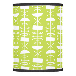 Atomic Era Abstract Symbols Chartreuse Lamp Shade