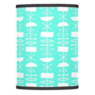 Atomic Era Abstract Symbols Mint Green Lamp Shade