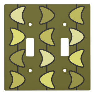 Atomic Era Boomerangs Olive Green Light Switch Cover