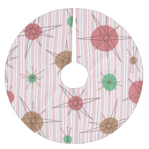 Atomic Era Candy Cane Stripes Brushed Polyester Tree Skirt