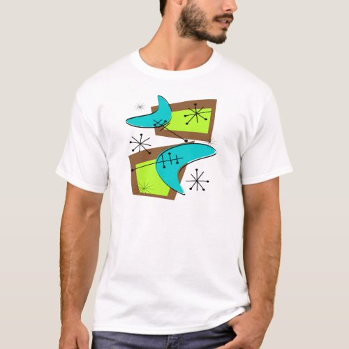 Atomic Era Inspired Boomerang Design T_Shirt