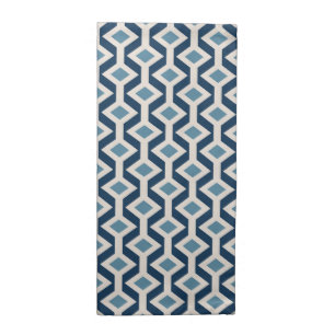 Atomic Era Inspired Geometric Pattern Cloth Napkin