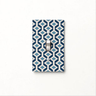 Atomic Era Inspired Geometric Pattern Light Switch Cover