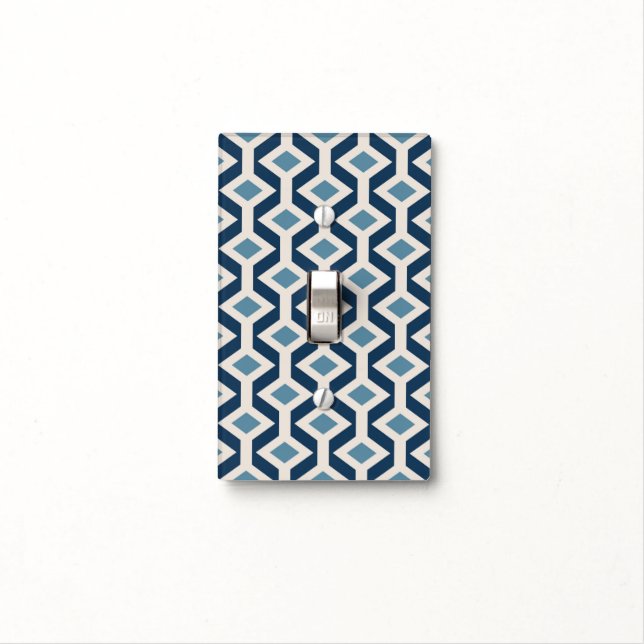 Atomic Era Inspired Geometric Pattern Light Switch Cover (In Situ)