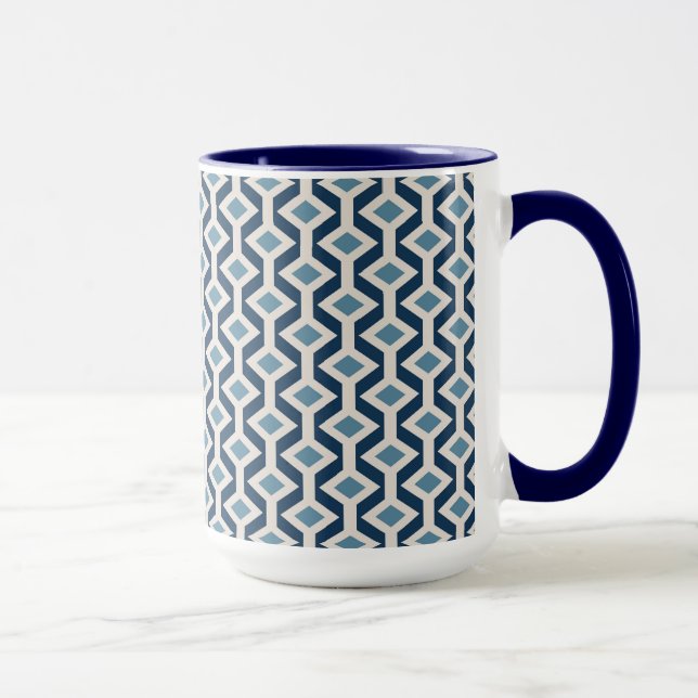 Atomic Era Inspired Geometric Pattern Mug (Right)