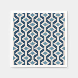 Atomic Era Inspired Geometric Pattern Napkins