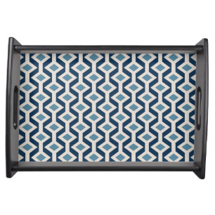 Atomic Era Inspired Geometric Pattern Serving Tray