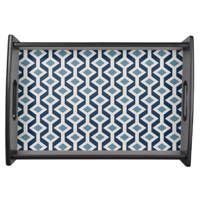 Atomic Era Inspired Geometric Pattern Serving Tray (Front)
