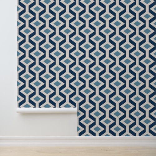 Atomic Era Inspired Geometric Pattern Wallpaper